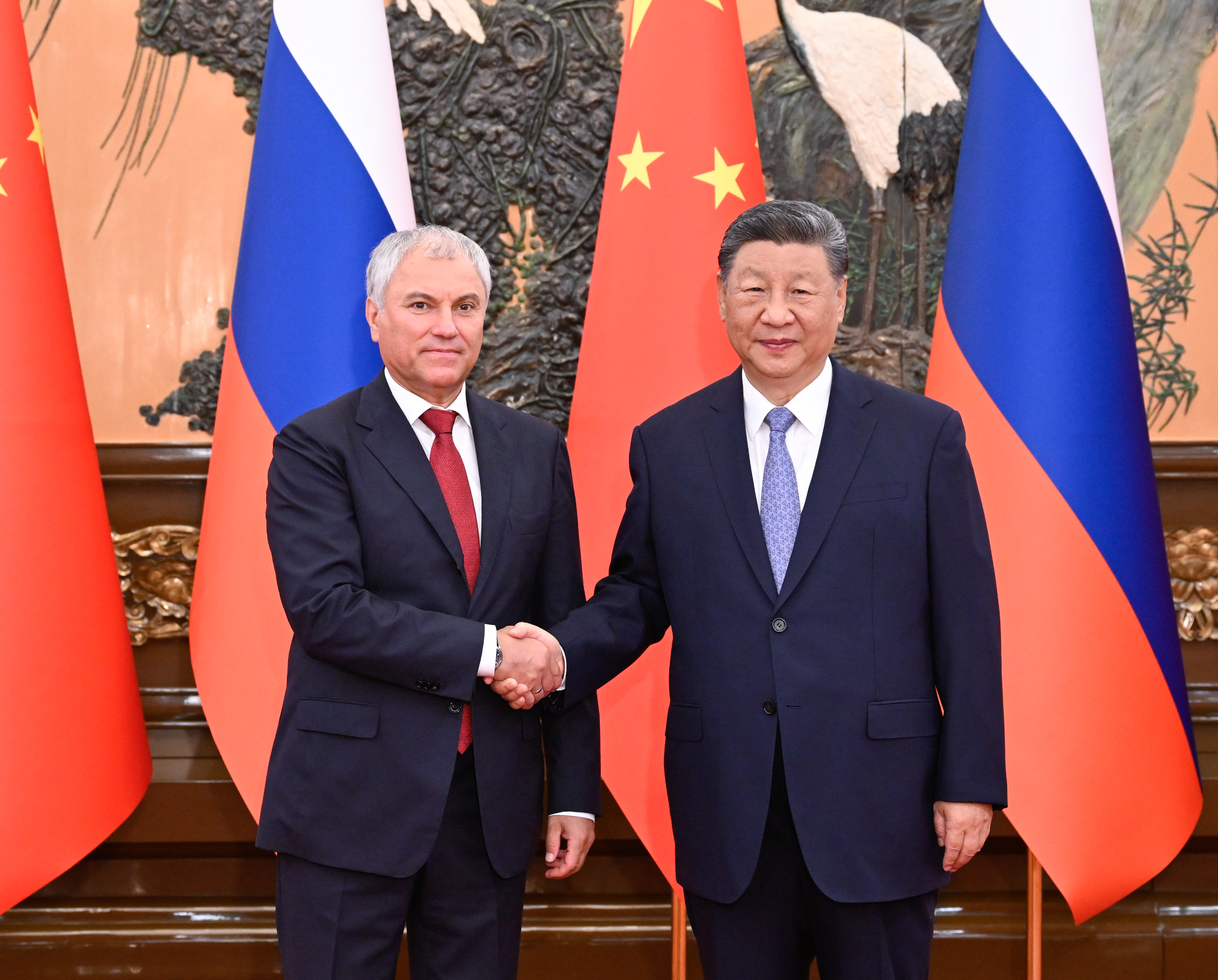 _习近平会见俄罗斯国家杜马主席沃洛金_习近平会见俄罗斯国家杜马主席沃洛金