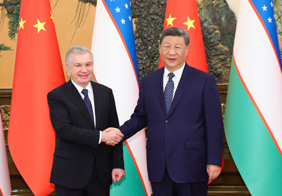 习近平会见乌兹别克斯坦总统米尔济约耶夫__习近平会见乌兹别克斯坦总统米尔济约耶夫